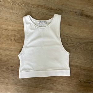 NWOT Zara white cropped tank